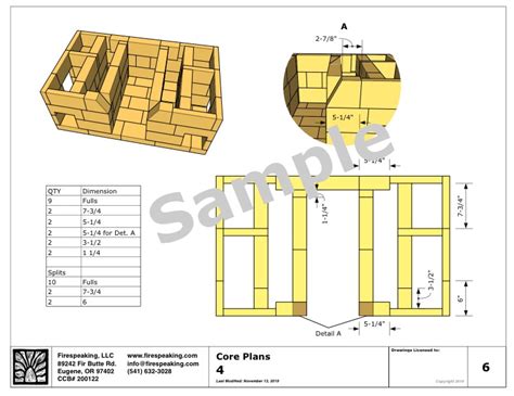 Plans for a Masonry Heater Core - Firespeaking