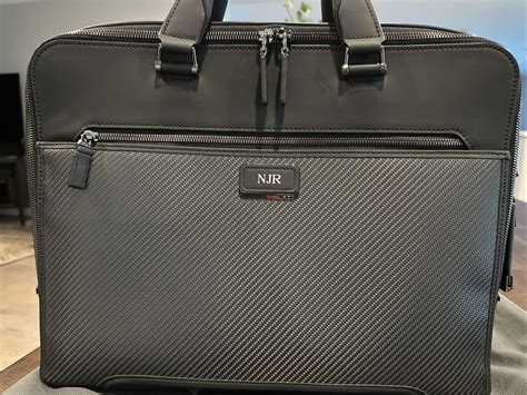 Tumi Slim Briefcase Carbon Fiber Leather - Gem