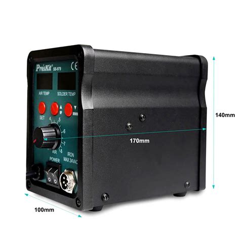 ProsKit SS H In SMD Dual Digital Display W Soldering Rework Station Hot Air Gun