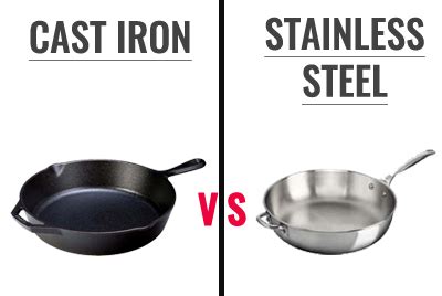 Cast Iron Vs Stainless Steel (Pros, Cons, Differences Uses), 45% OFF