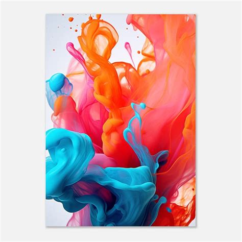 Paint Splash Poster Abstract Liquid Poster Ink Splash Poster Liquid