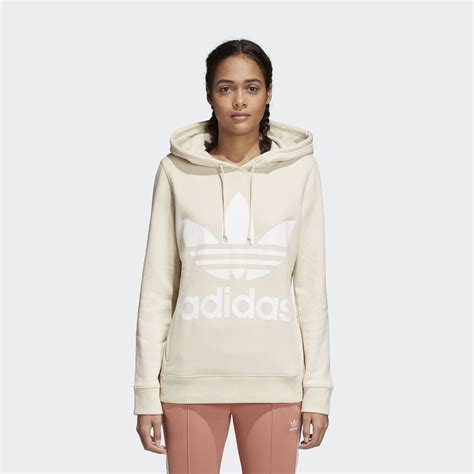 Shop The Trefoil Hoodie Beige At Us See All The Styles