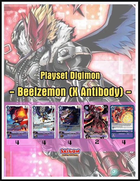 Playset Digimon Beelzemon X Antibody Saigon Tcg