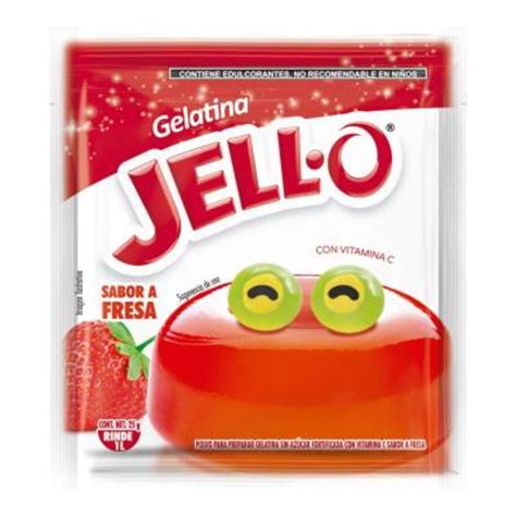 Polvo Para Preparar Gelatina Jello Sabor Fresa 25 G Walmart