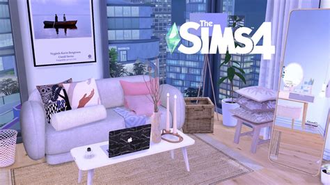 TINY APARTMENT FOR COLLAGE STUDENT CC STOP MOTION THE SIMS 4