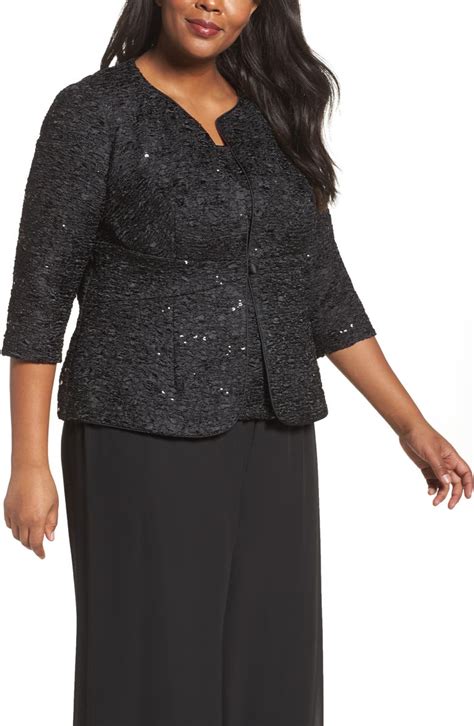 Alex Evenings Sequin Jacket And Camisole Twinset Plus Size Nordstrom