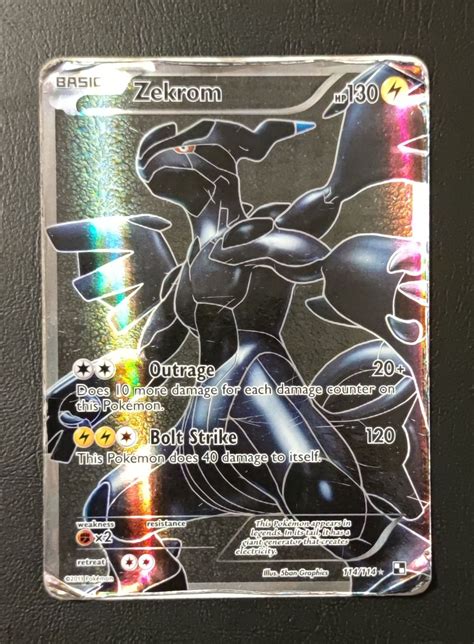 Zekrom Black White Base Full Art Ultra K P P Tradera