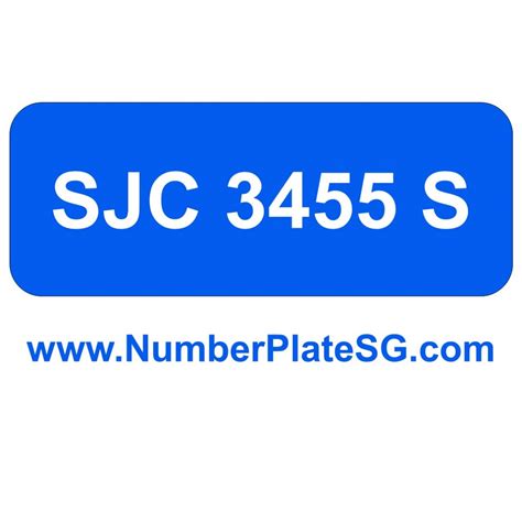 sjc   number plate sg