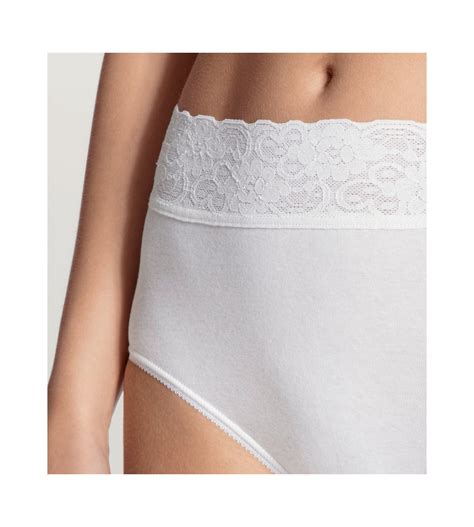 Culotte Haute Dentelle Classic Lycraspitze Blanc Calida Lingerie Sipp