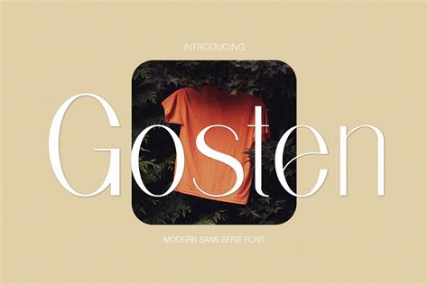 Gosten Modern Sans Serif Font Design Cuts