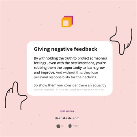 Giving Negative Feedback Deepstash