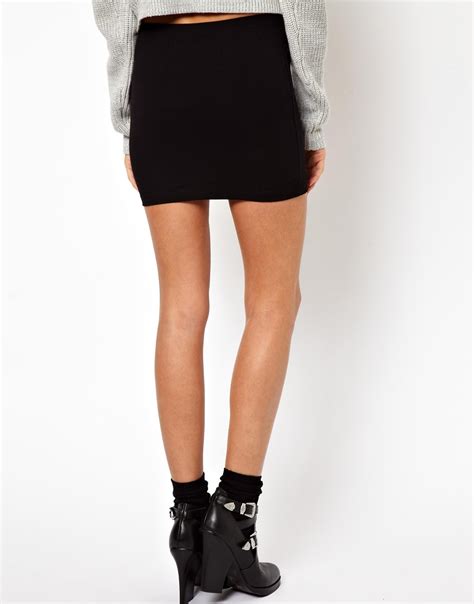 Lyst Asos Micro Mini Skirt In Black