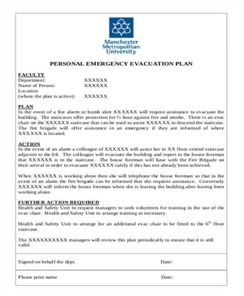 Family Evacuation Plan Template