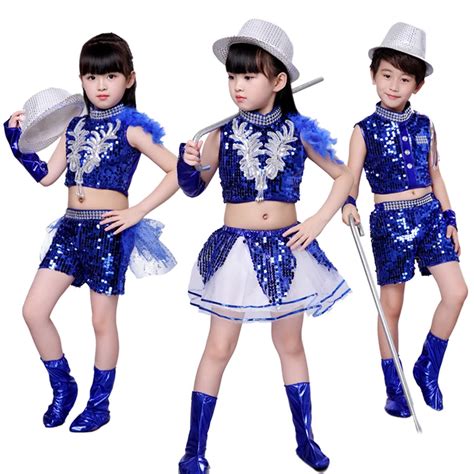 Girl Boy Jazz Dance Costumes Kids Hip Hop Dancing Wear Children