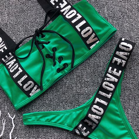 STRÓJ KĄPIELOWY BIKINI STRAP WIĄZANIA SEXY LOVE G Bibelocik Bibelocik