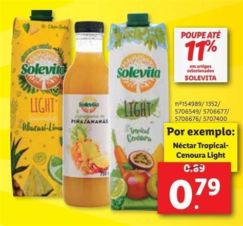 Promoção Néctar solevita em Lidl