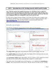 Introduction To R Studio And R Applied Probability And Course Hero