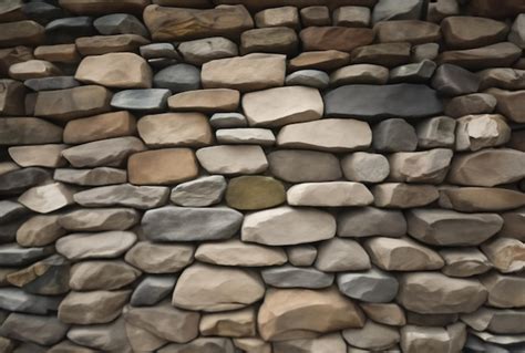 Premium Photo A Wall Made Of Rocks And Stones