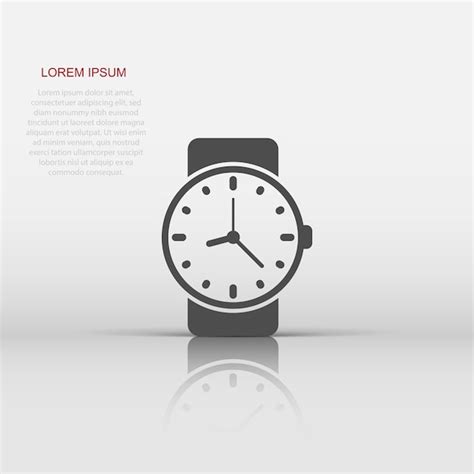 Premium Vector Wrist Watch Icon In Flat Style Hand Clock Vector