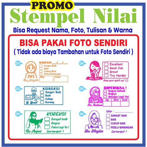 Jual Stempel Nilai Guru Penilaian Koreksi Checked Reward