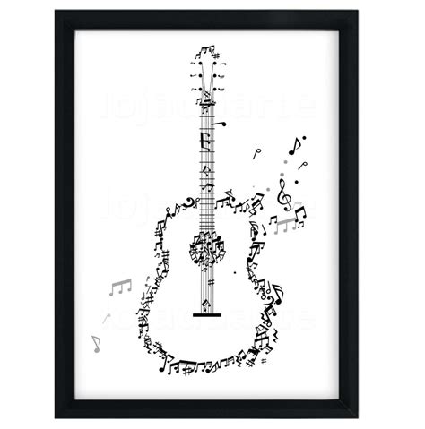 Quadro decorativo musica guitarra cód 4377 Elo7