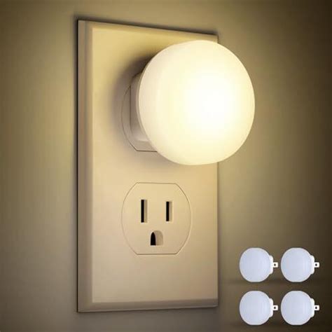 FOLKSMATE LED Night Lights Plug Into Wall 5 Pack Plug In Night Light