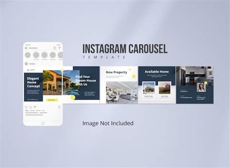 Premium Vector Real Estate Instagram Carousel Template In 2024 Real