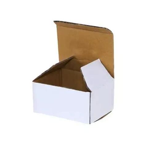 Rectangular Rectangle Single Wall 3 Ply Plain White Packaging