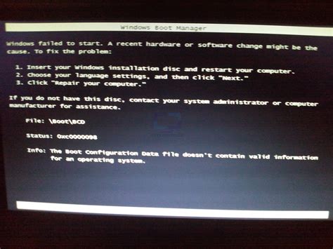 Reparar Arranque De Windows Boot Bcd Error Code Xc