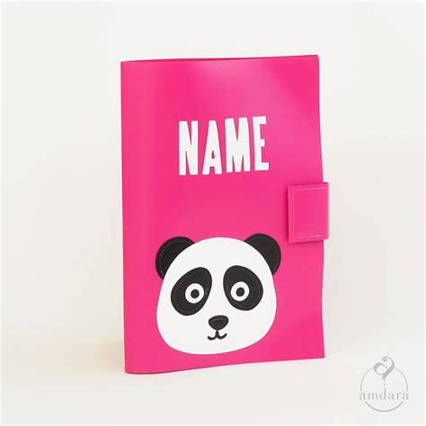 Gesundheitshefthülle Panda auf pink aus Blache amdara