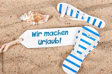 Schild Wir Machen Urlaub Stock Foto Adobe Stock