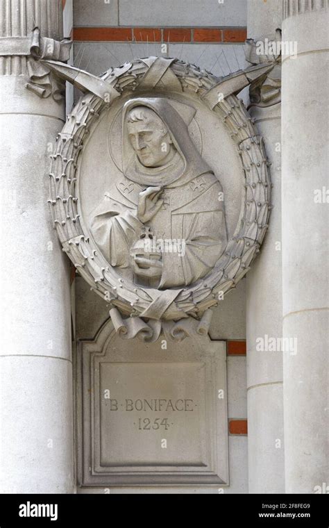 London England Uk Westminster Cathedral Series Of Carved Stone