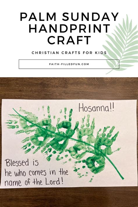Palm Sunday Handprint Craft Palm Leaf Craft For Kids In 2024 Sunday