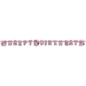 Guirlande Happy Birthday Pink Bird Amscan 180 X 15 Cm Article Et