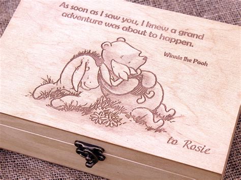 Custom Quote Wooden Box Memory Box Engraved Quote Box Etsy