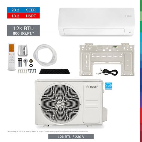 Bosch Pro Pack Single Zone 12000 Btu 23 2 Seer Ductless Mini Split Air