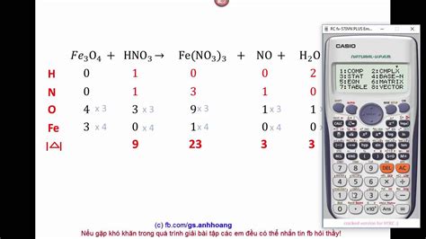 Hướng dẫn cách cân bằng phương trình hóa học bằng máy tính đầy đủ và