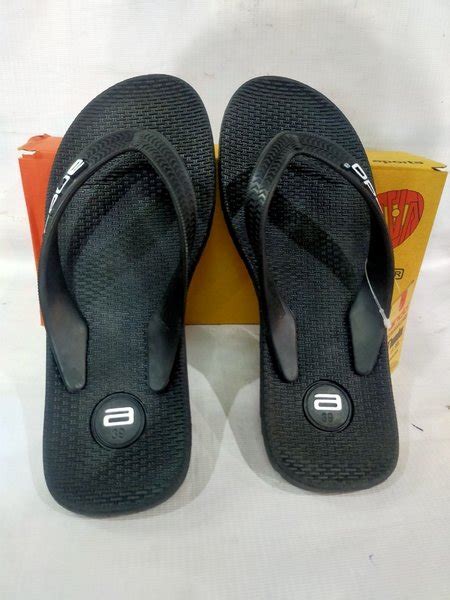 Jual Sendal Jepit Karet Ando Thunder Full Black Sandal Jepit Pria