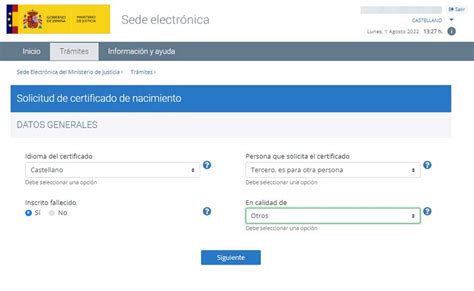 Cómo solicitar el certificado de nacimiento online por correo o de