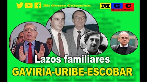 Parentesco Cesar Gaviria Pablo Escobar Alvaro Uribe Youtube