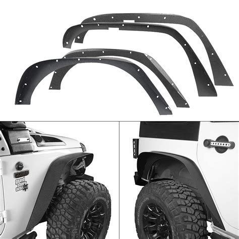 Buy Hooke Road For Jeep Jk Flat Fender Flares Front Rear Steel Wheel