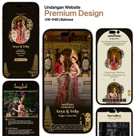 Jual UW 048 Undangan Digital Website Balinese Adat Bali Undangan Web