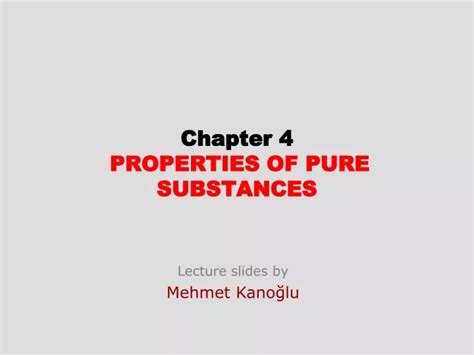 Ppt Chapter 4 Properties Of Pure Substances Powerpoint Presentation