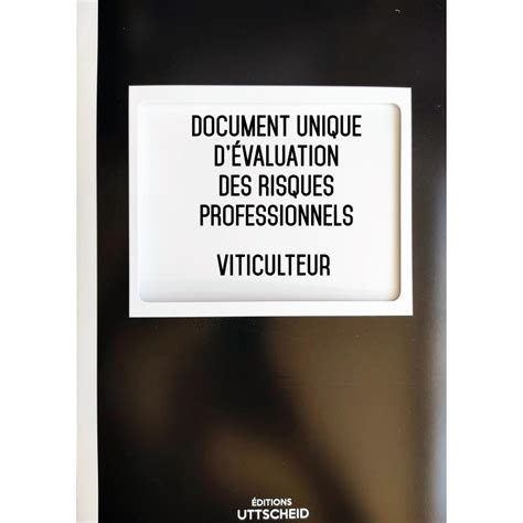 Document Unique d évaluation des risques professionnels métier Pré