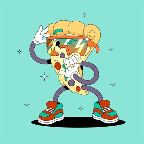 Free Vector Hand Drawn Pizza Cartoon Illustration