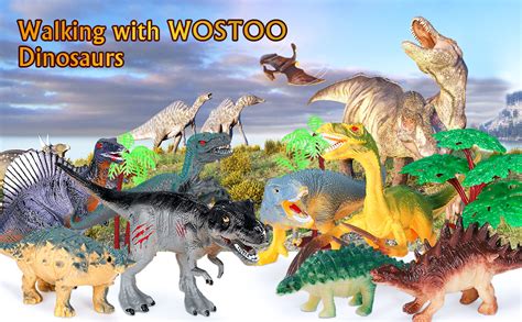 Wostoo Dinosaur Toys For Boys 23 Pcs Dinosaur Figures Playset