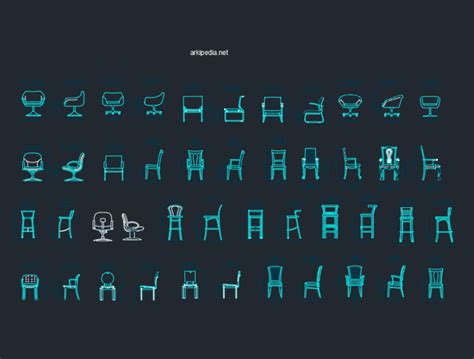 Sandalye Görünüşleri Dwg Arkipedia