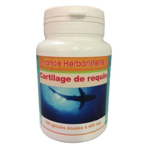 GELULES CARTILAGE DE REQUIN 100 gélules dosées à 400 mg 0 1 Cdiscount