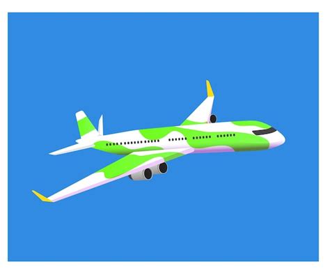 Premium Vector A Green And White Plane With The Tail Pointing Up