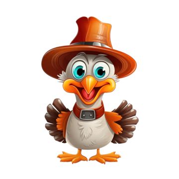 Funny Thanksgiving Turkey Bird Cartoon Character Thanksgiving Turkey